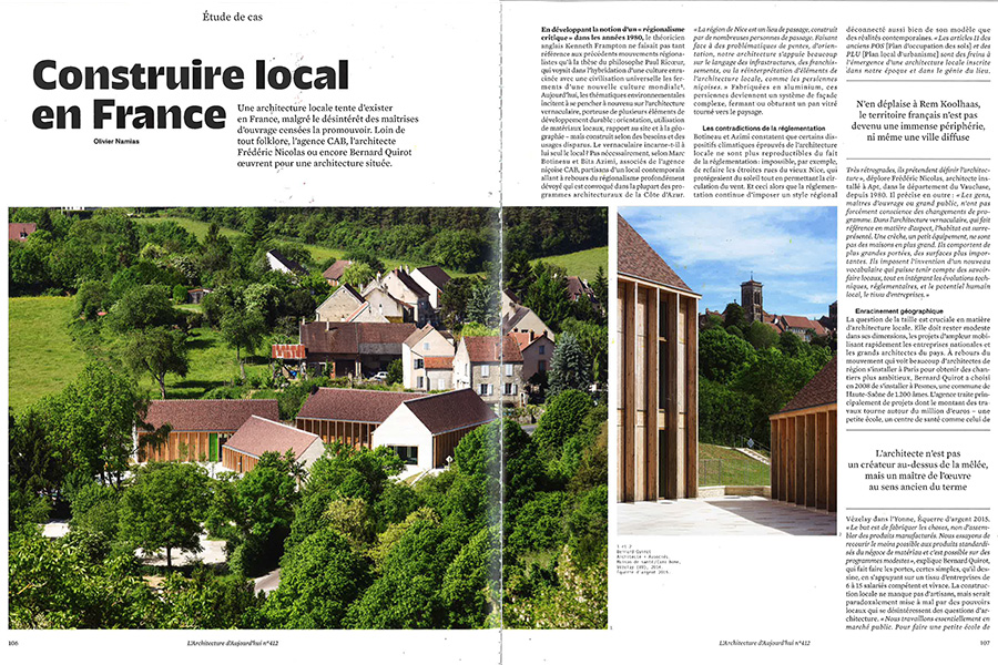 CAB ARCHITECTES - AA 412 - MAI 2016